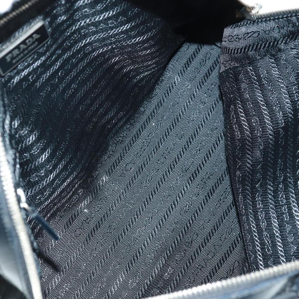 PRADA Hand Bag Nylon Leather Black Silver Auth ep12566 - Picture 10 of 16